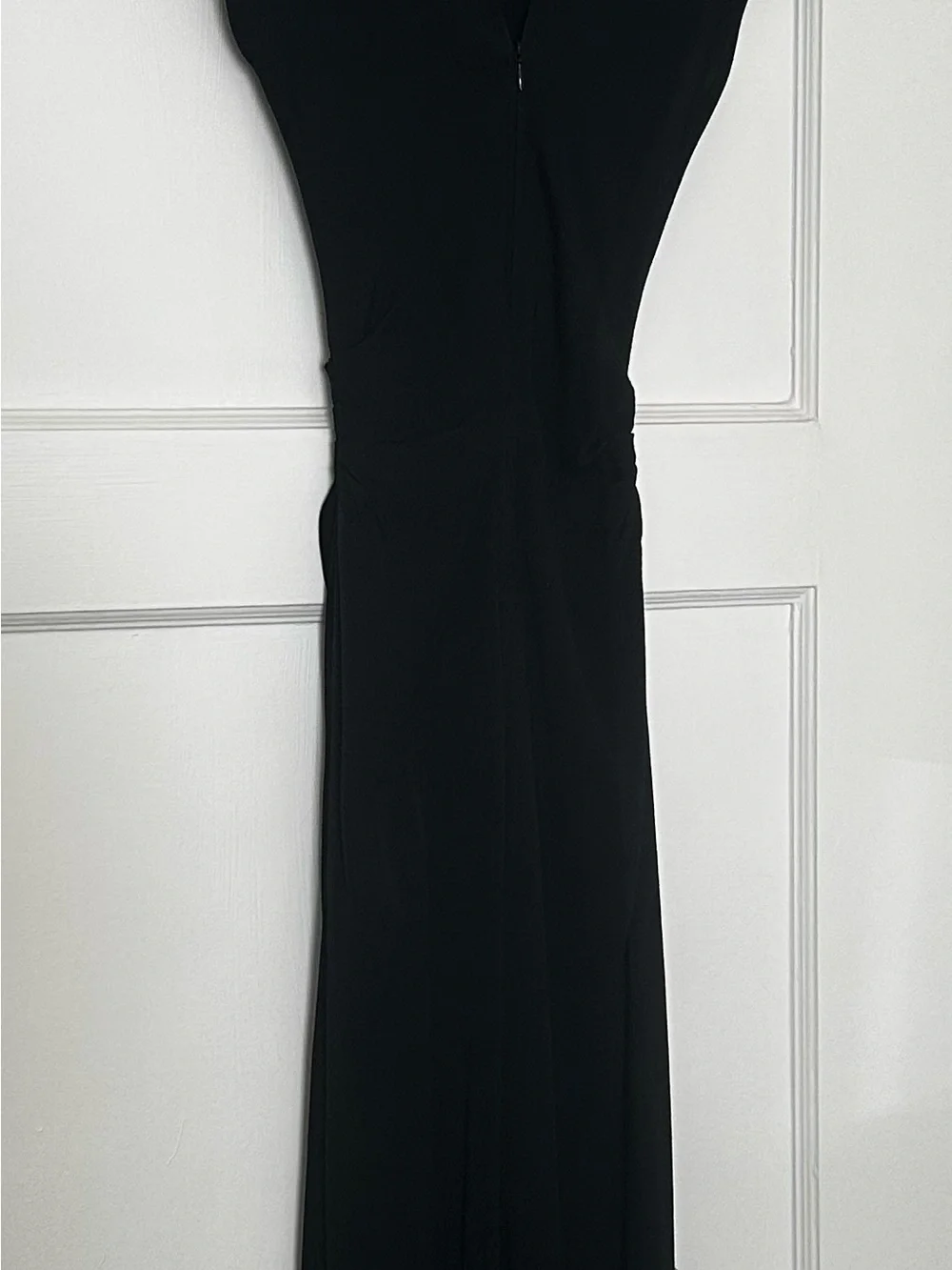 Zara Elegant Black Maxi Dress with Cap Sleeves
